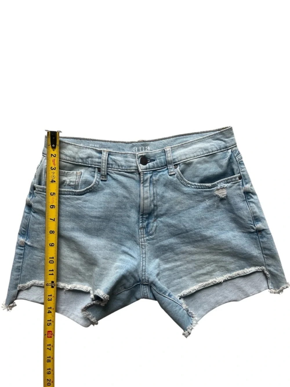 a.n.a Light Blue High-Rise Denim Shorts Boyfriend Short